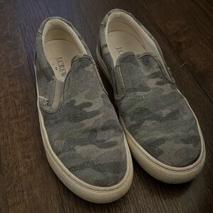 Women’s 6.5 J. crew Camouflage Slip on Sneakers